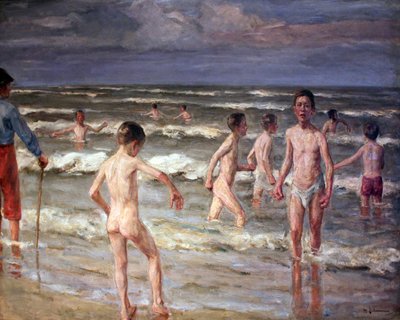 Garçons se baignant - Max Liebermann